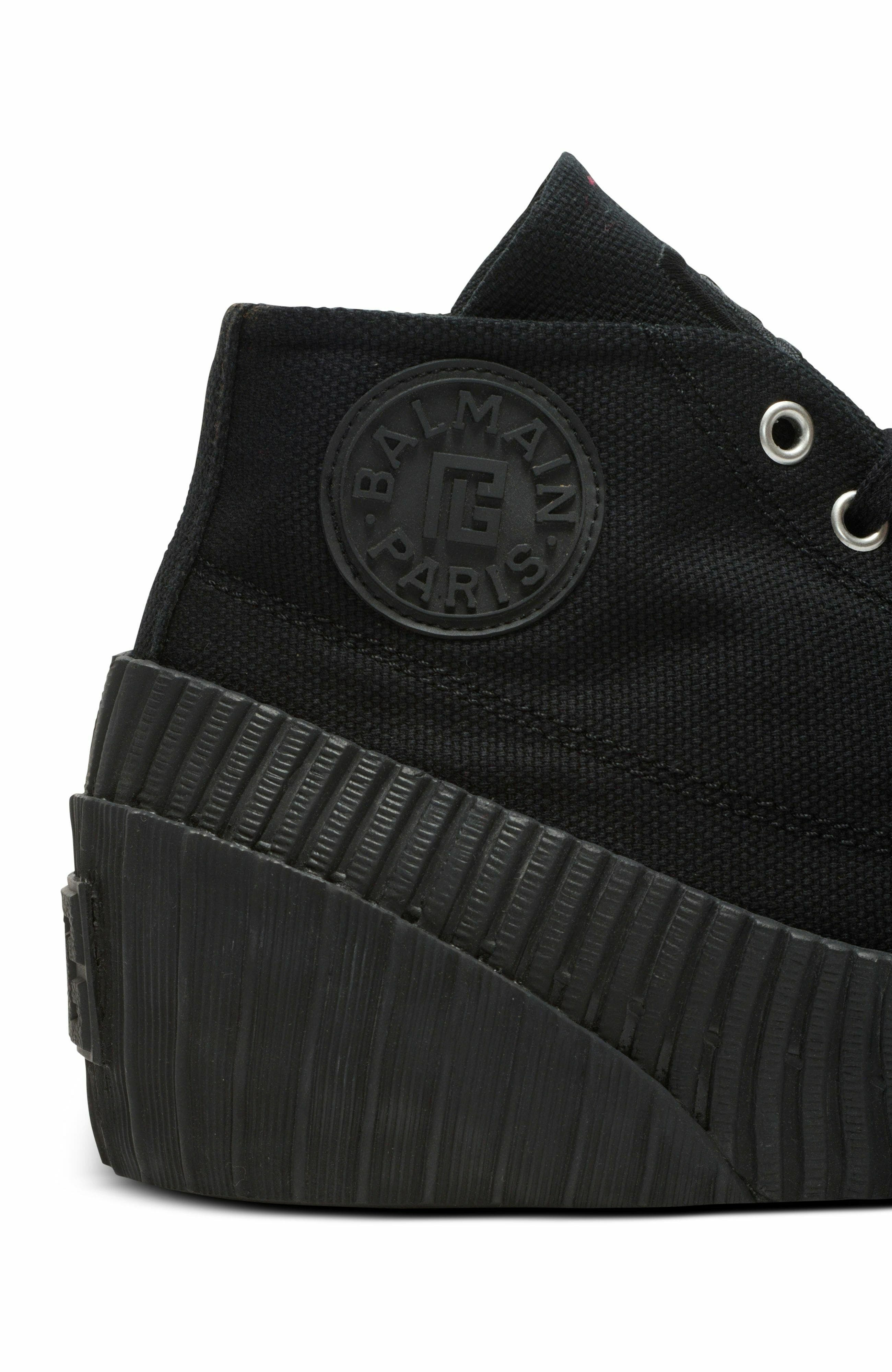 Balmain Riff Low canvas sneakers in Black at Nordstrom - 9