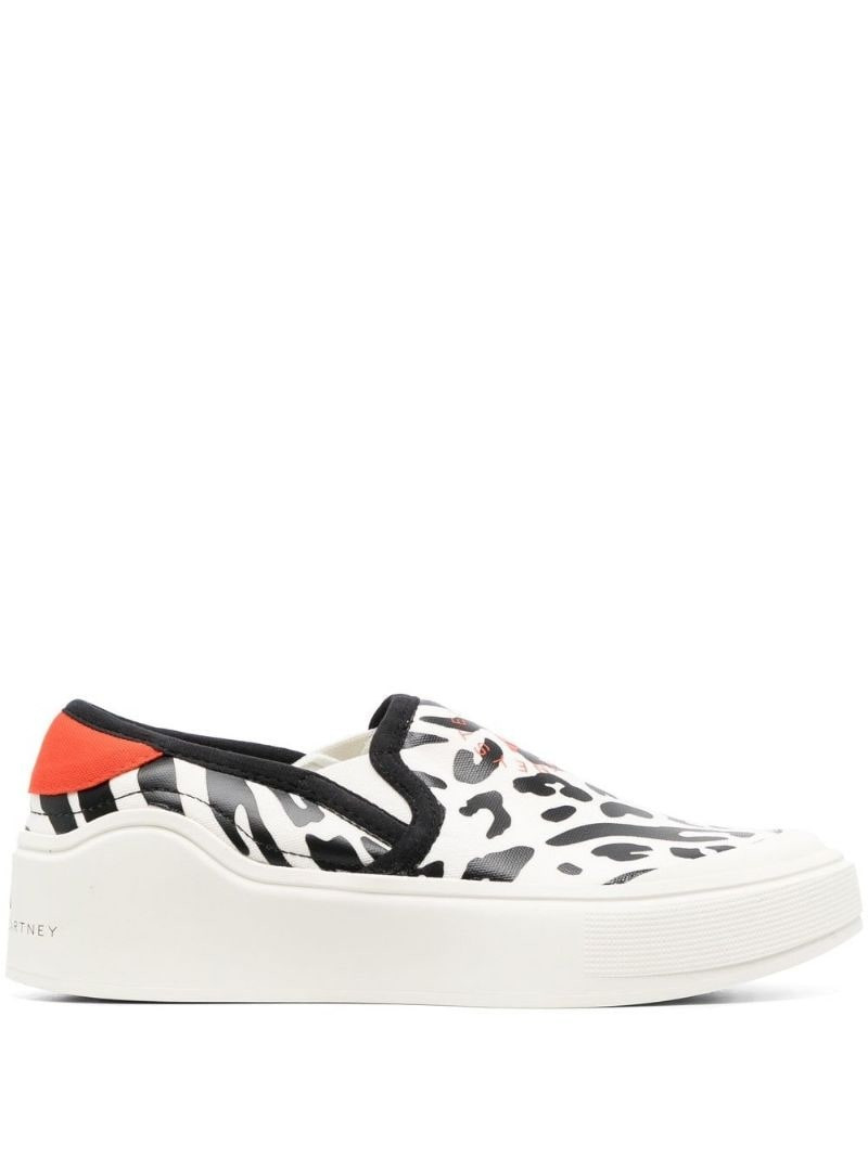 leopard-print slip-on sneakers - 1