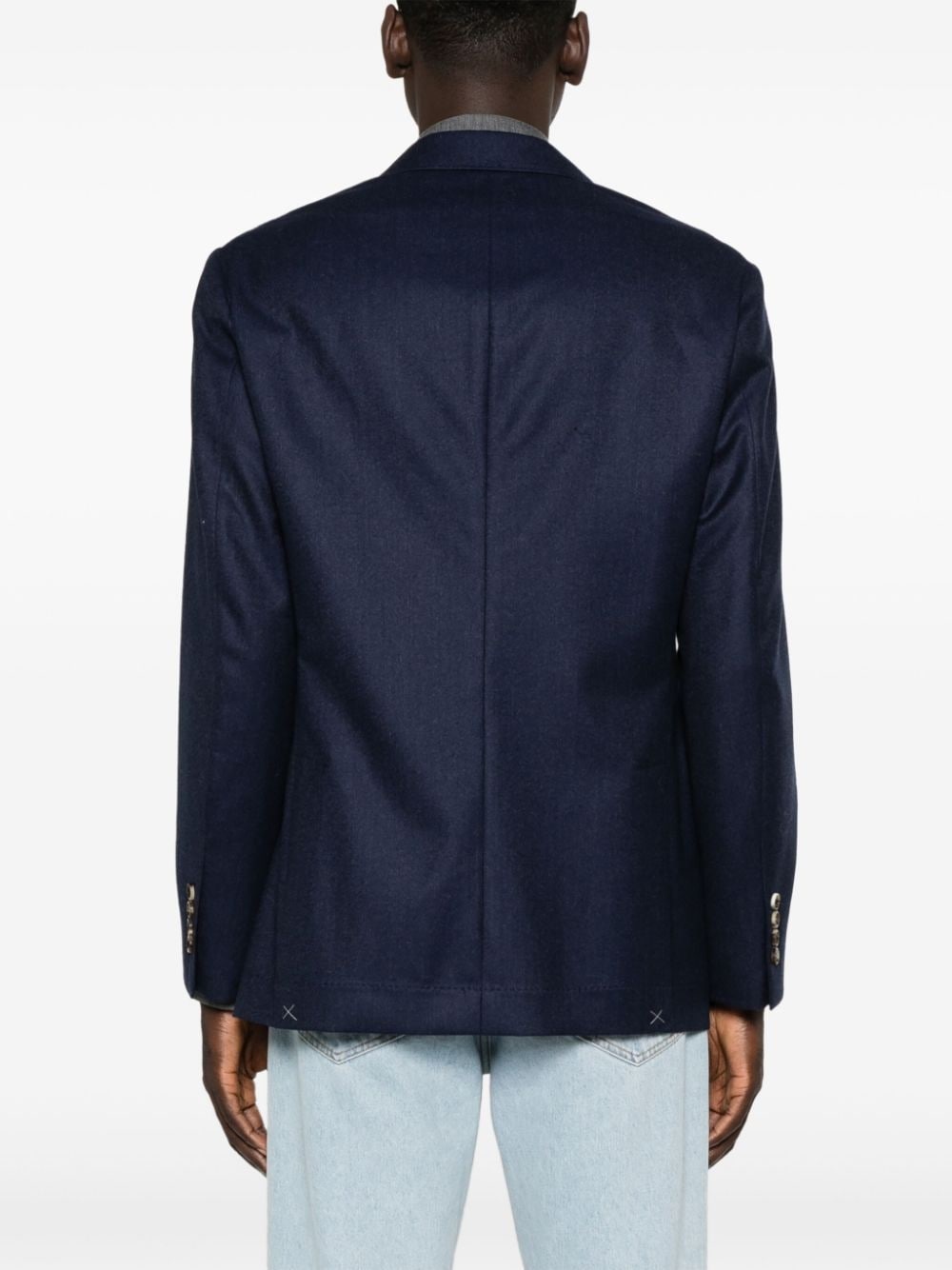 single-breasted wool blazer - 4