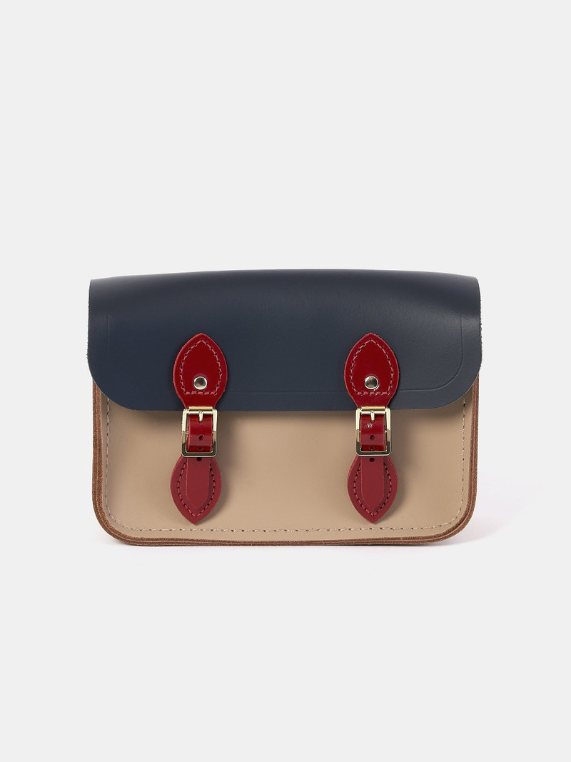 The Little One - Mushroom, Navy & Red Patent 1