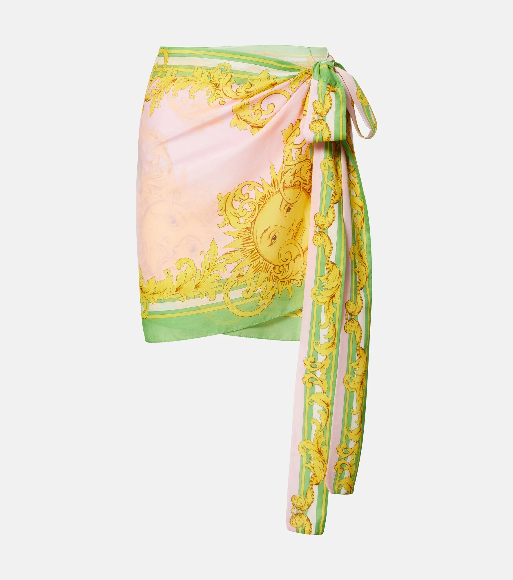 Cotton and silk voile beach cover-up - 1