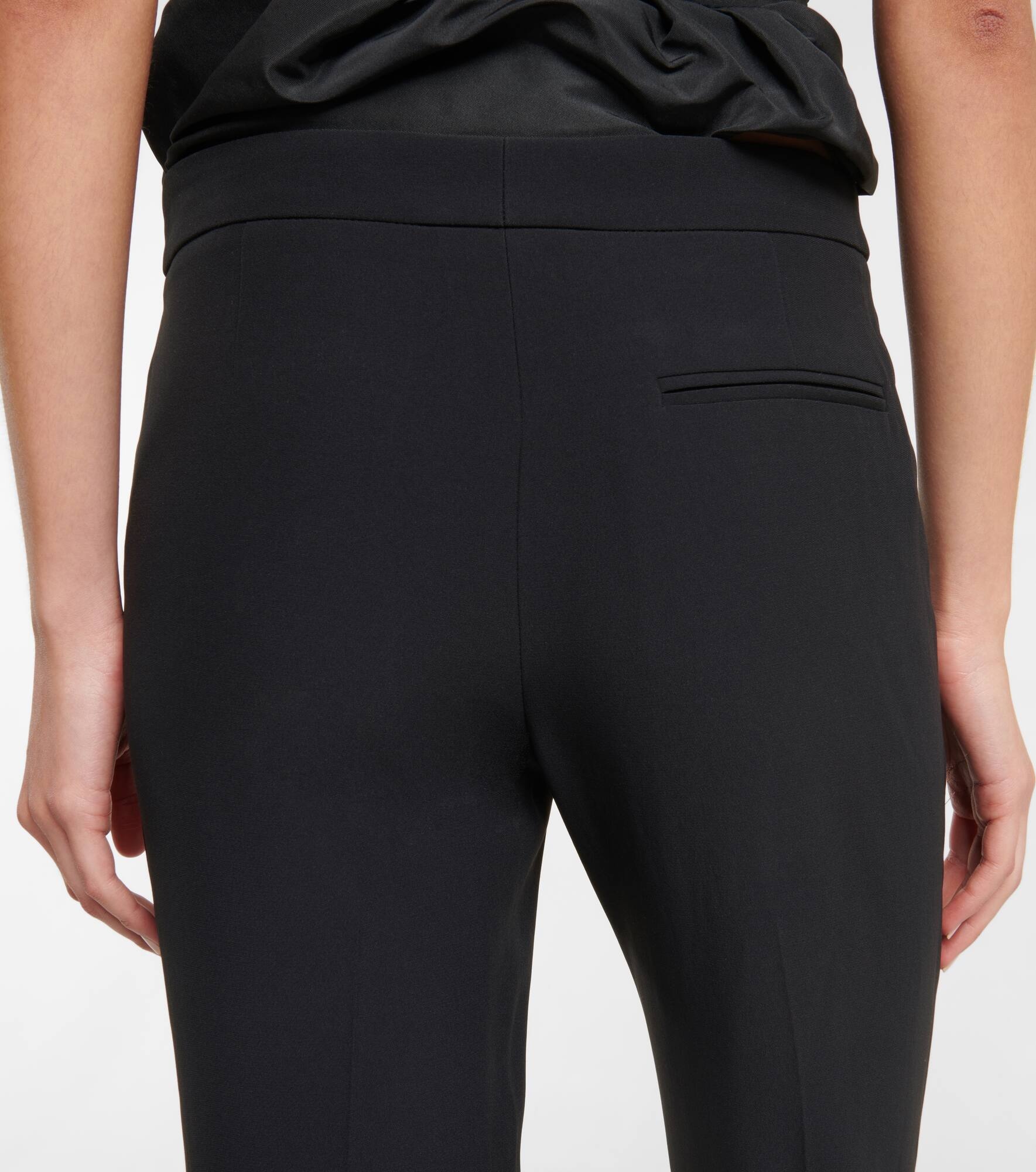 Mid-rise slim crêpe pants - 5