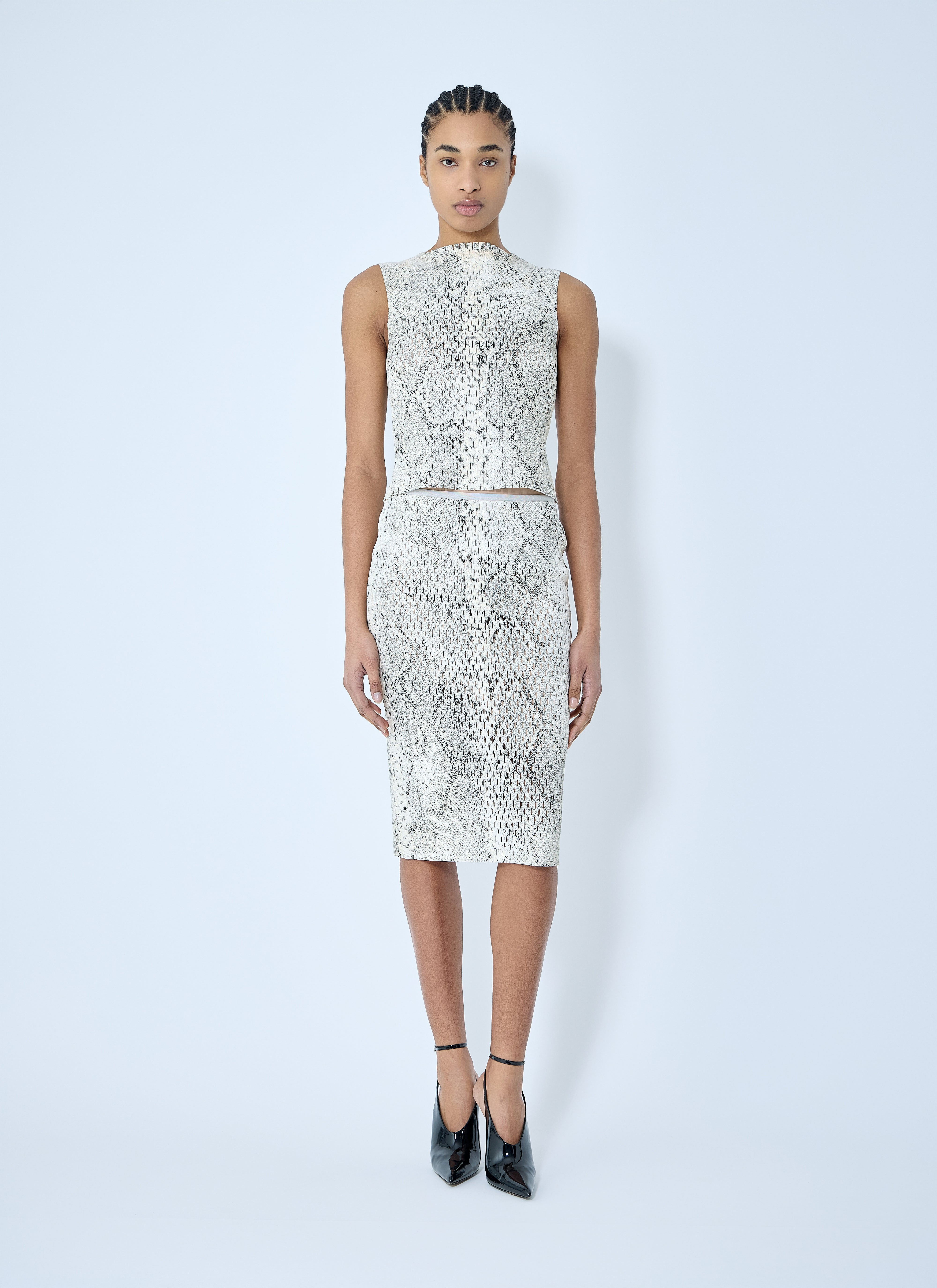 Alexander Wang Women Snake-Print Embossed Tank Top - 2