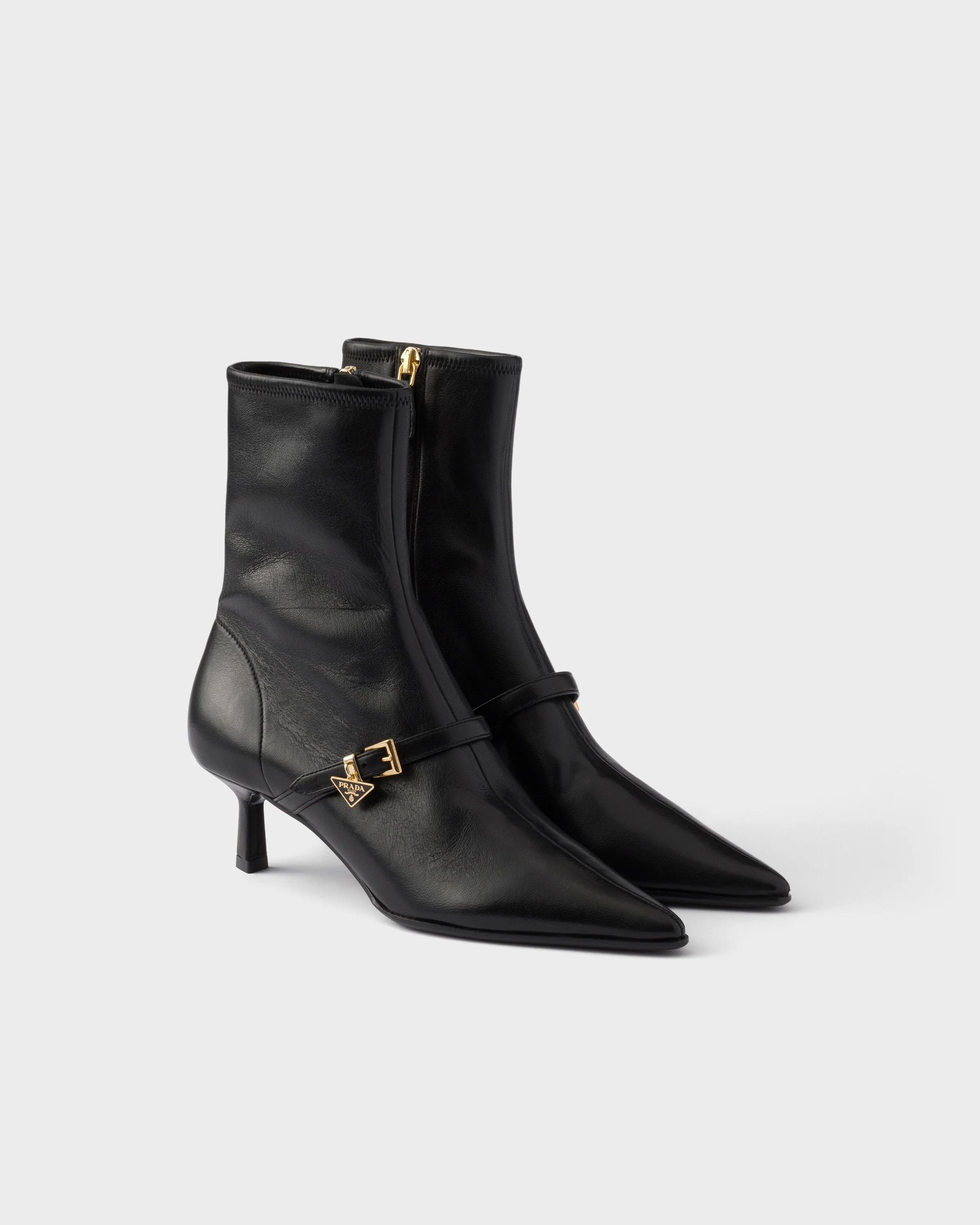 Stretch nappa leather booties - 1