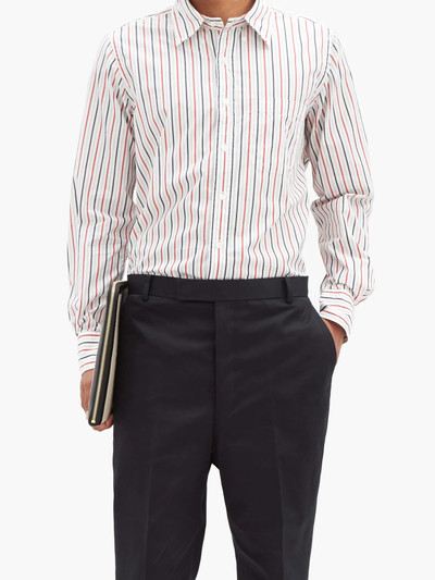 Thom Browne Striped cotton-poplin shirt outlook