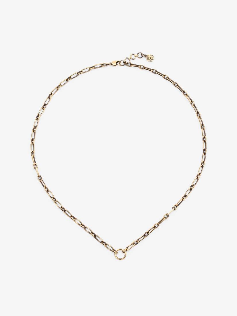 Charm Necklace in Antique Gold - 1
