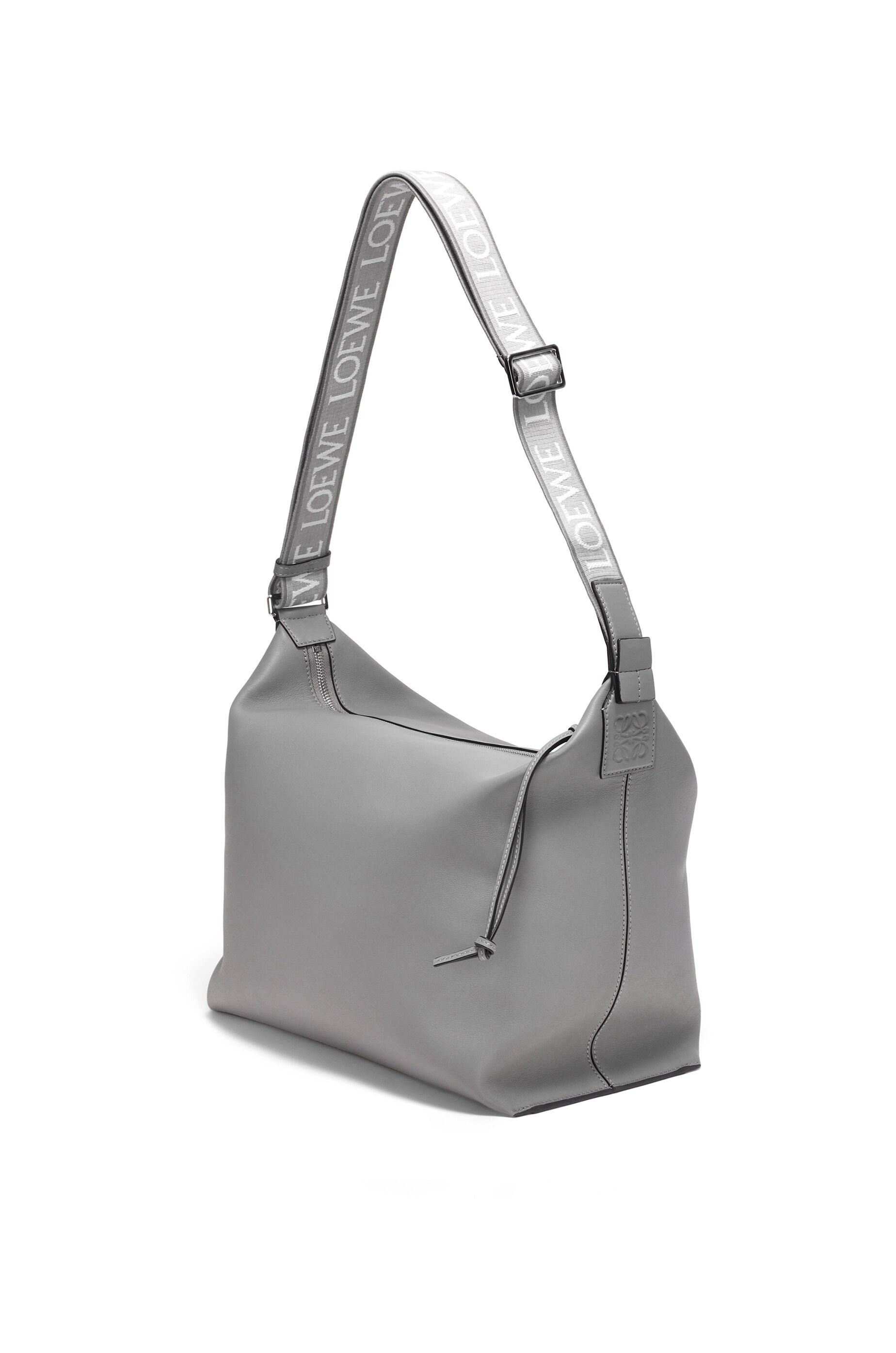 Cubi crossbody bag in supple smooth calfskin and jacquard - 4
