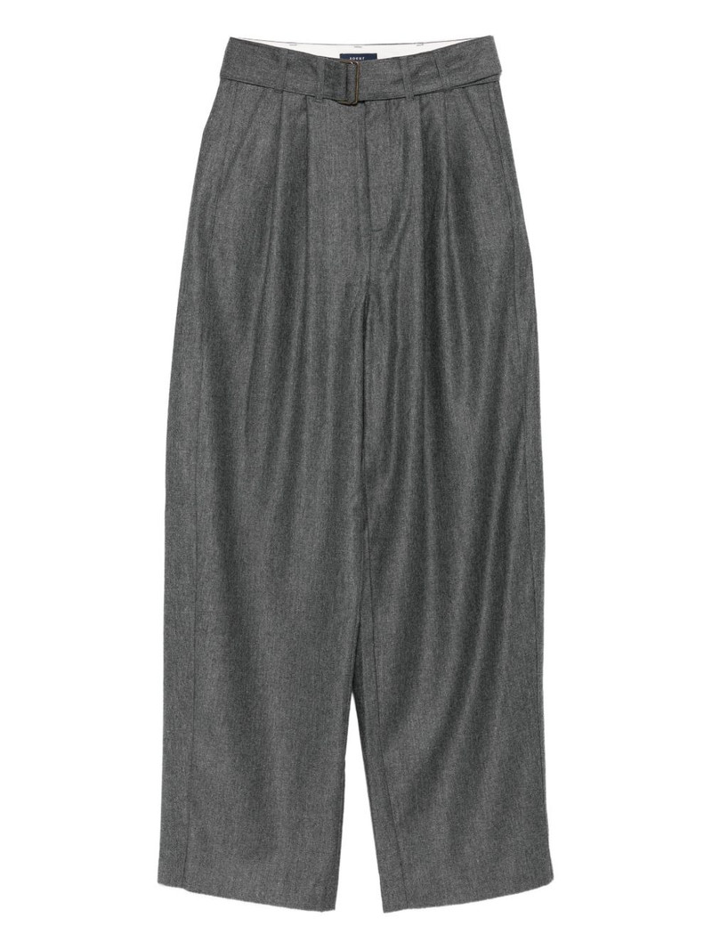 pleated belted trousers 1