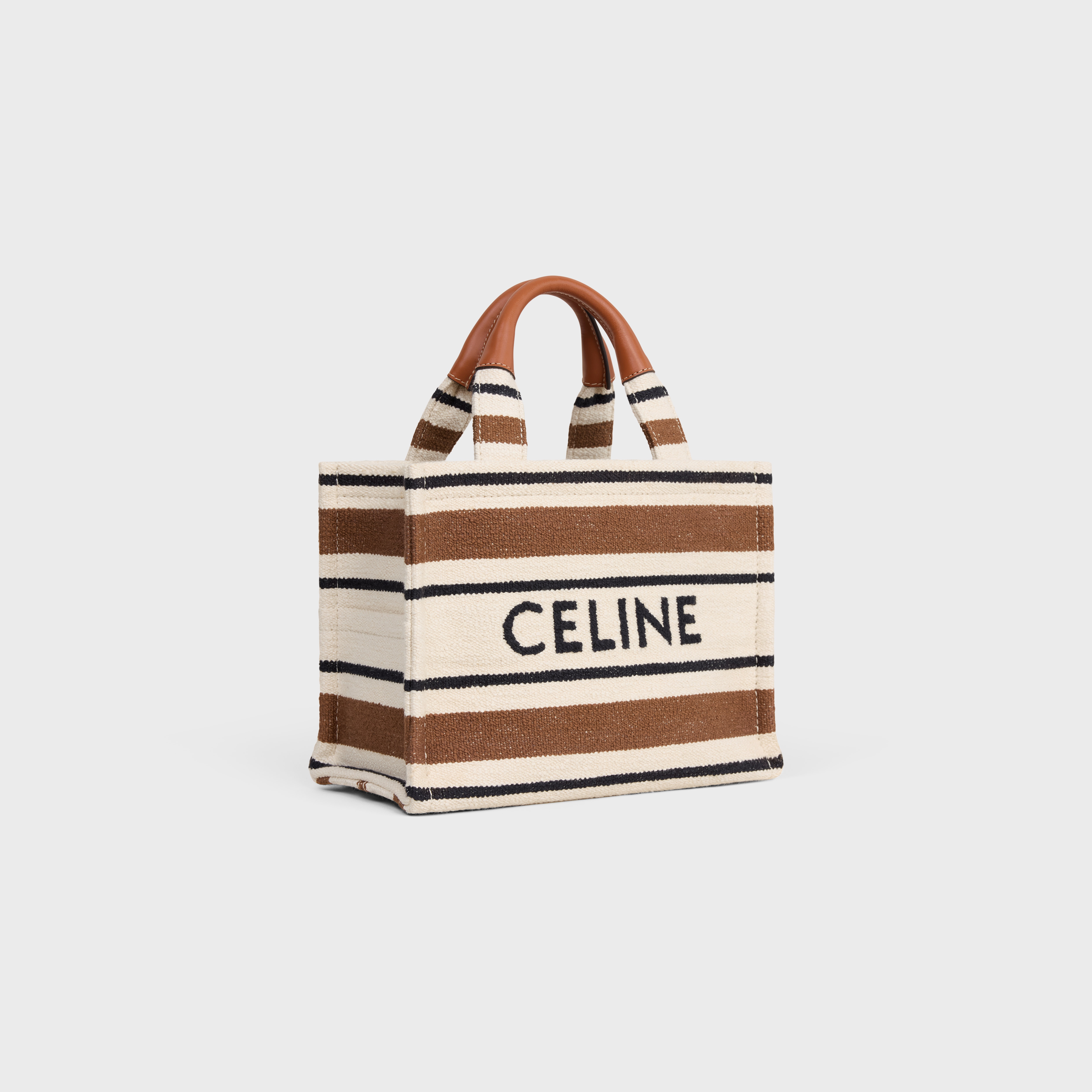 small cabas thais in striped textile with celine JACQUARD - 2
