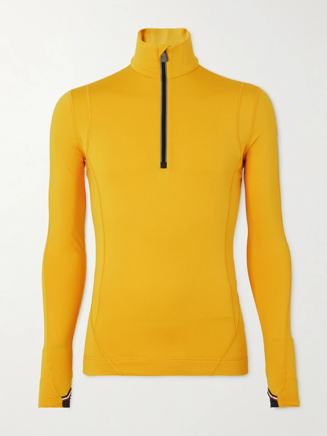 Ribbed Stretch-Jersey Half-Zip Base Layer - 1
