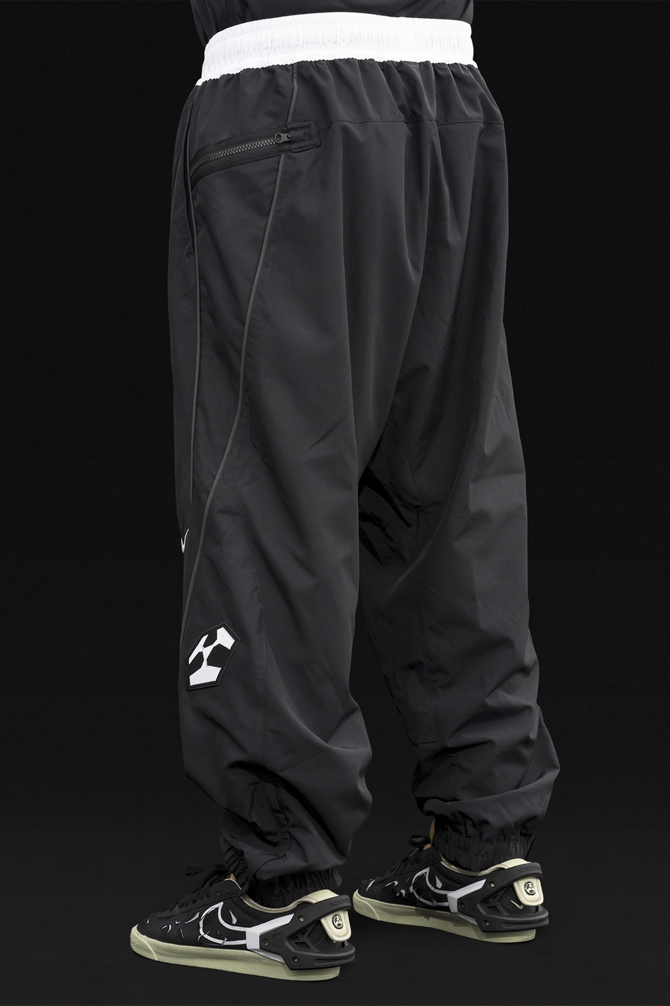 GGG-P2-011 Nike® Acronym® Track Pant Woven Black/Black/White/Black - 11