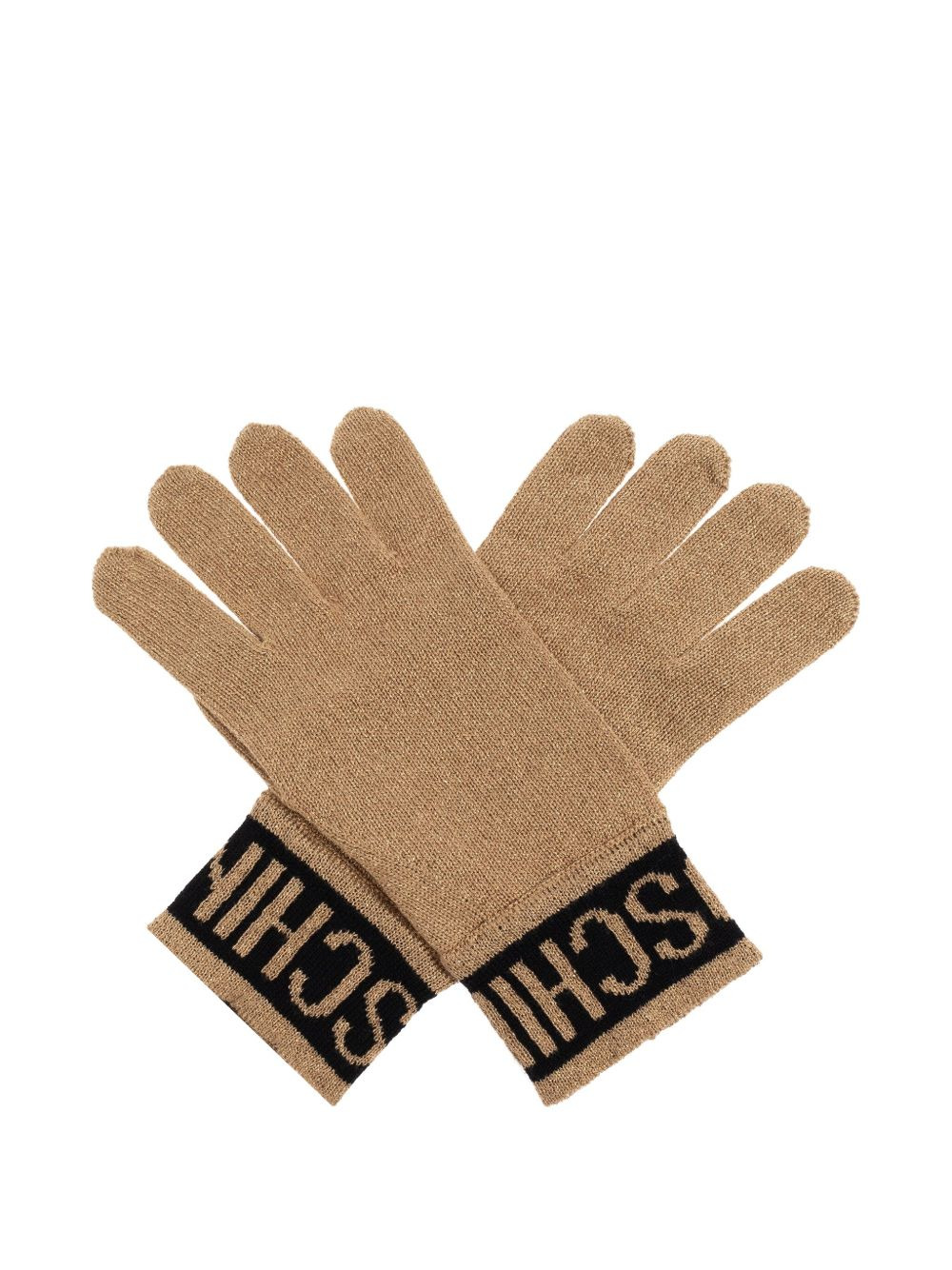 logo-intarsia gloves - 2