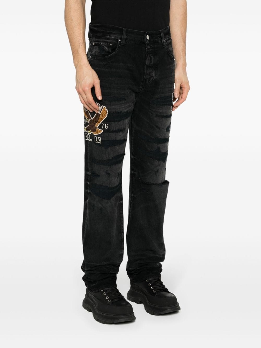 Varsity straigh-leg jeans - 3