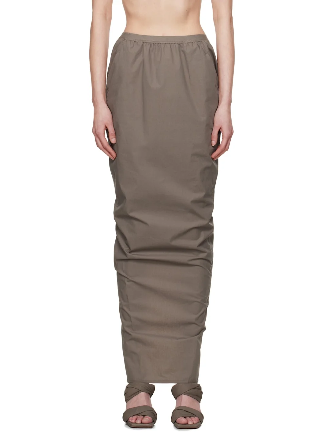 Gray Hollwood Soft Pillar Maxi Skirt - 1