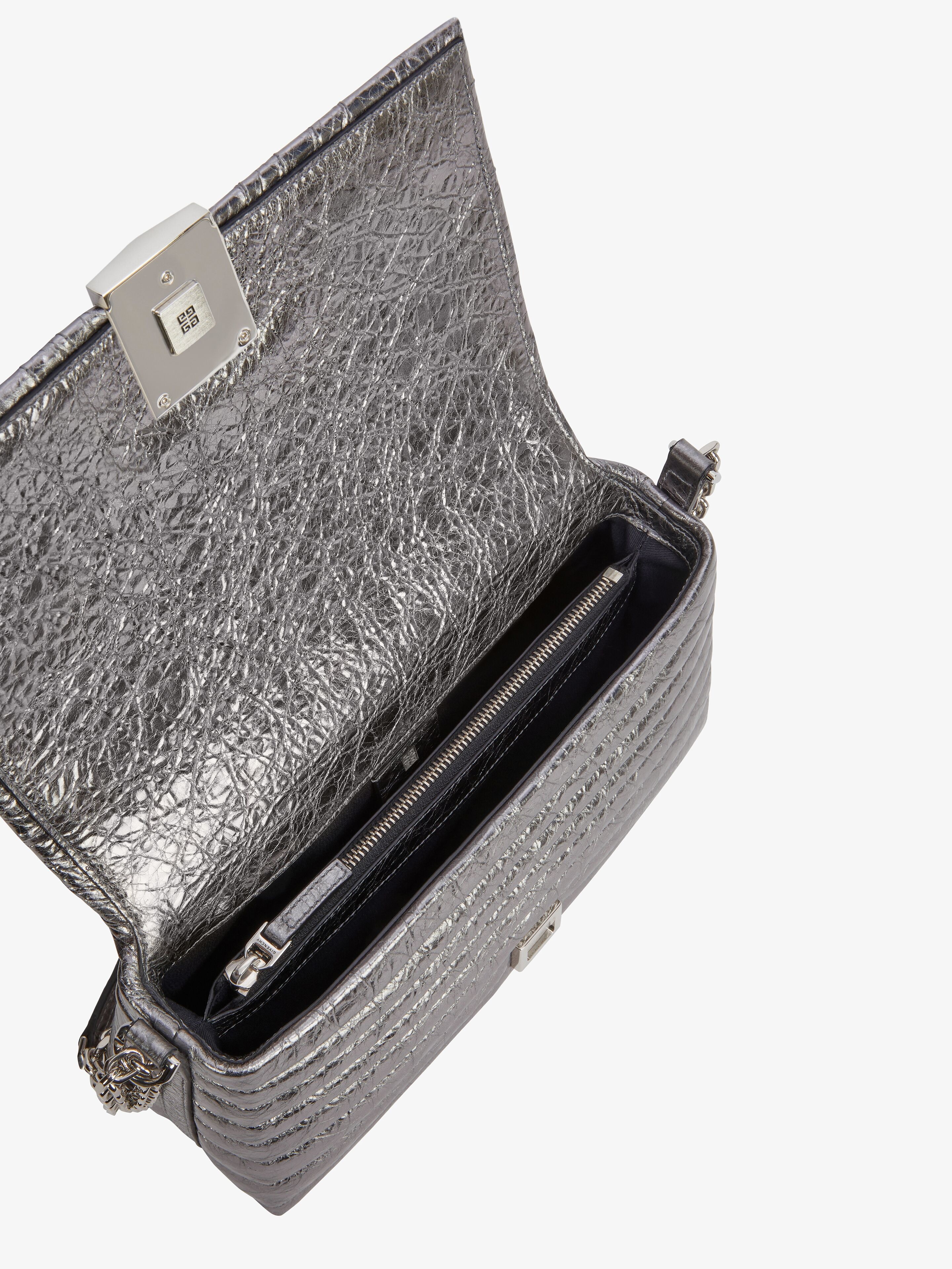 MEDIUM 4G SOFT BAG IN QUILTED LAMINATED LEATHER - 7