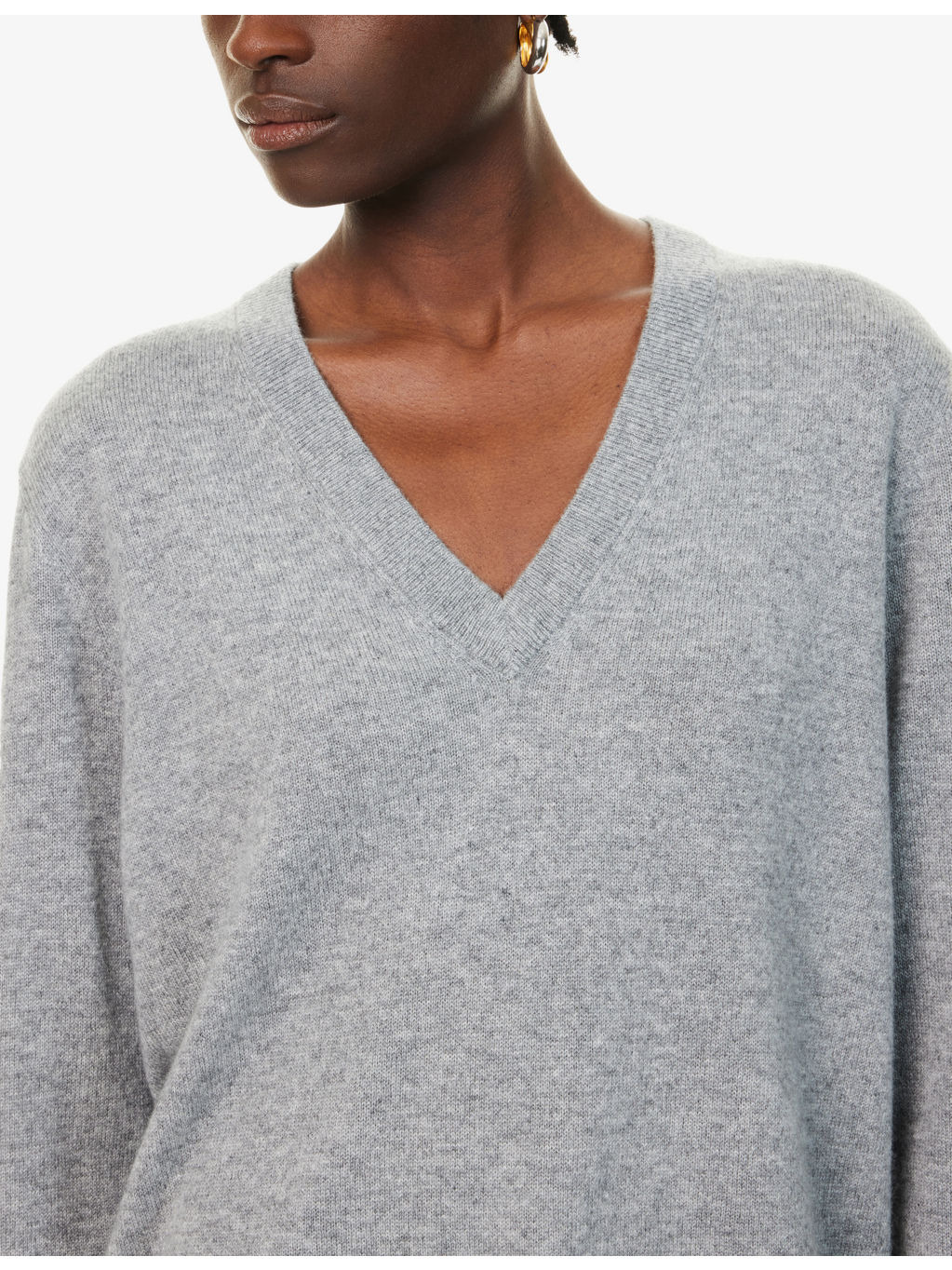 Flynn V-Neck Cashmere Jumper - 5