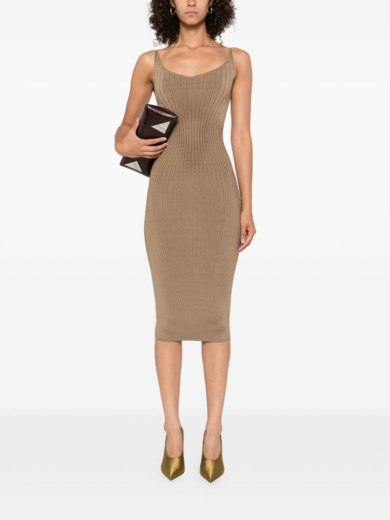 MUGLER ribbed spaghetti-strap dress outlook