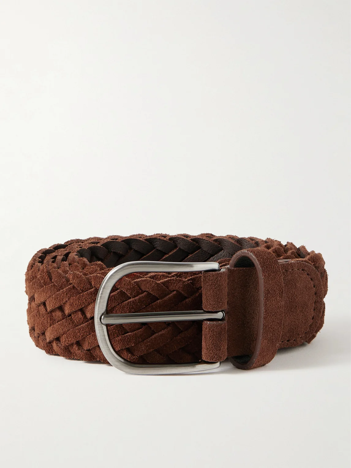 3.5cm Woven Suede Belt - 1