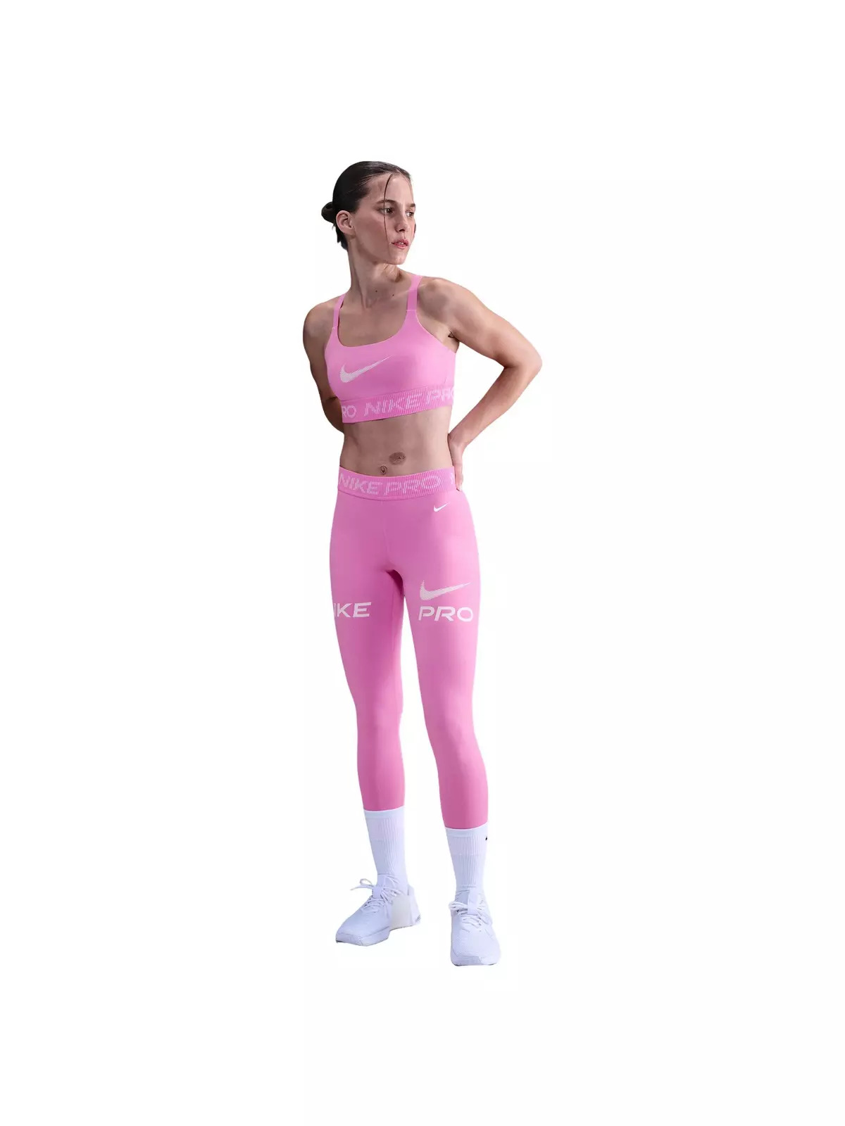 Women's Pro Light-Support Non-Padded Sports Bra -Pink - 4