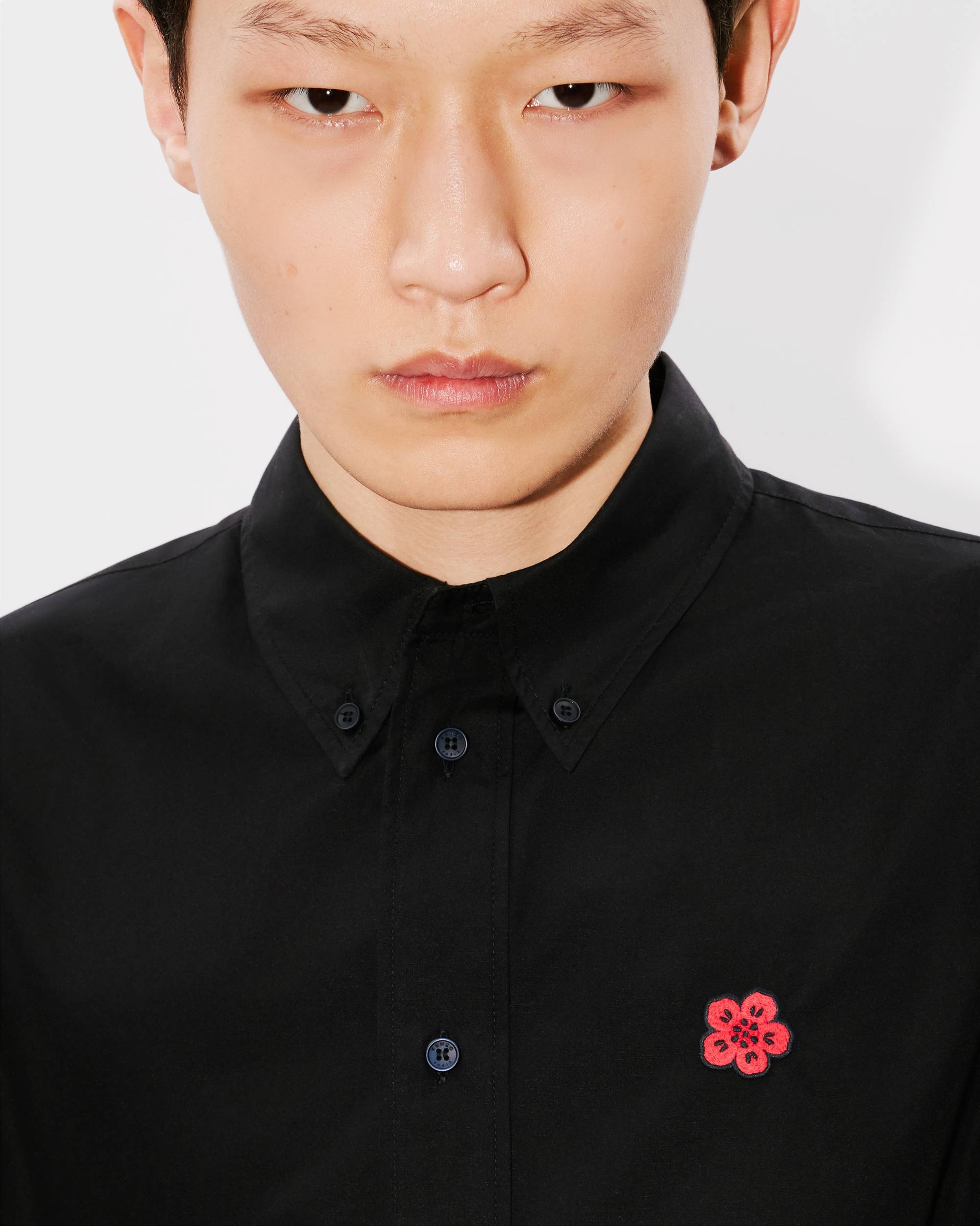 'Boke Flower' embroidered casual shirt - 6