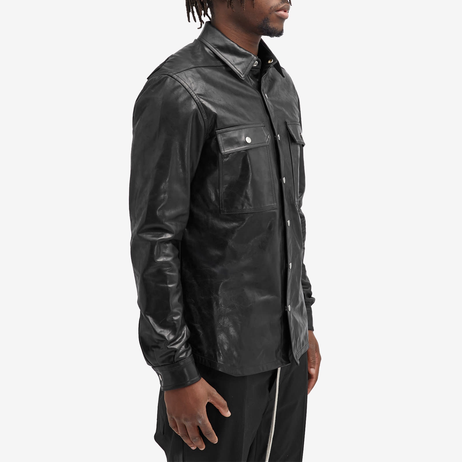 Rick Owens Rick Owens Leather Outershirt | REVERSIBLE