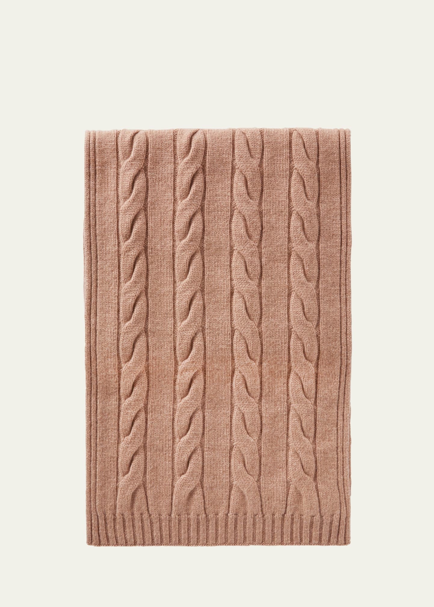Cashmere Cable Knit Scarf - 1