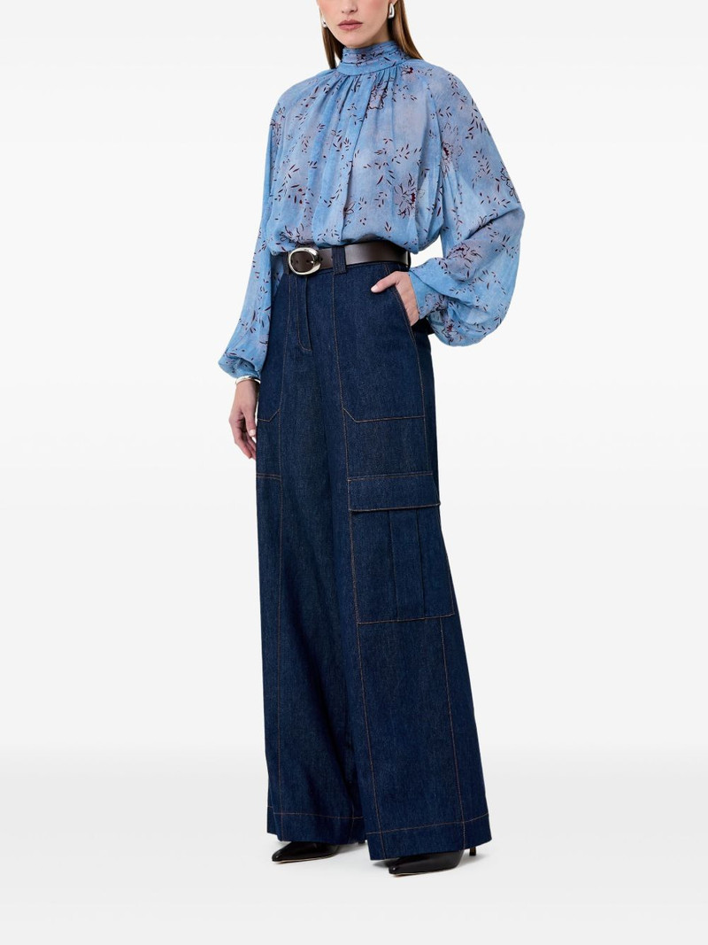 Solene floral-print high-neck top 3