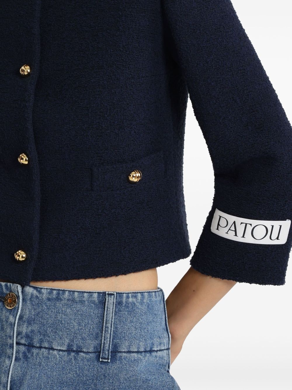 collarless blazer - 5