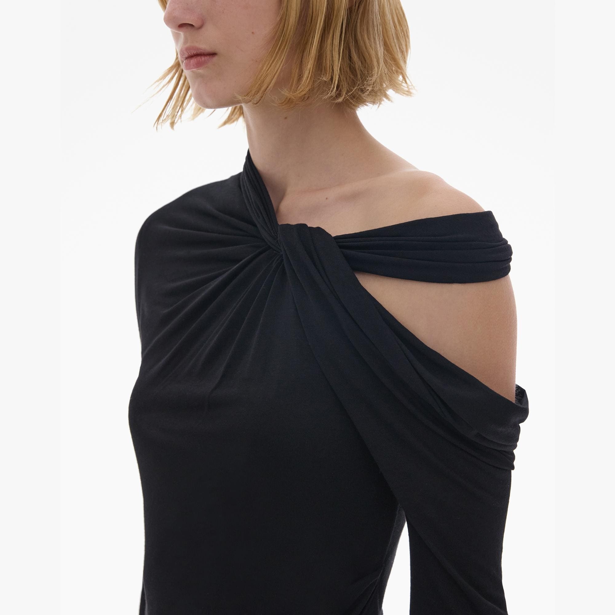 TWISTED ASYMMETRIC MINI DRESS - 6