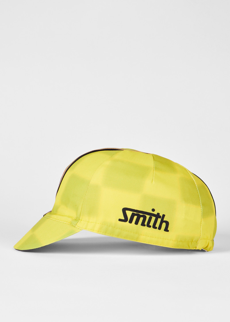 Paul Smith Yellow Checkerboard Cycling Cap outlook