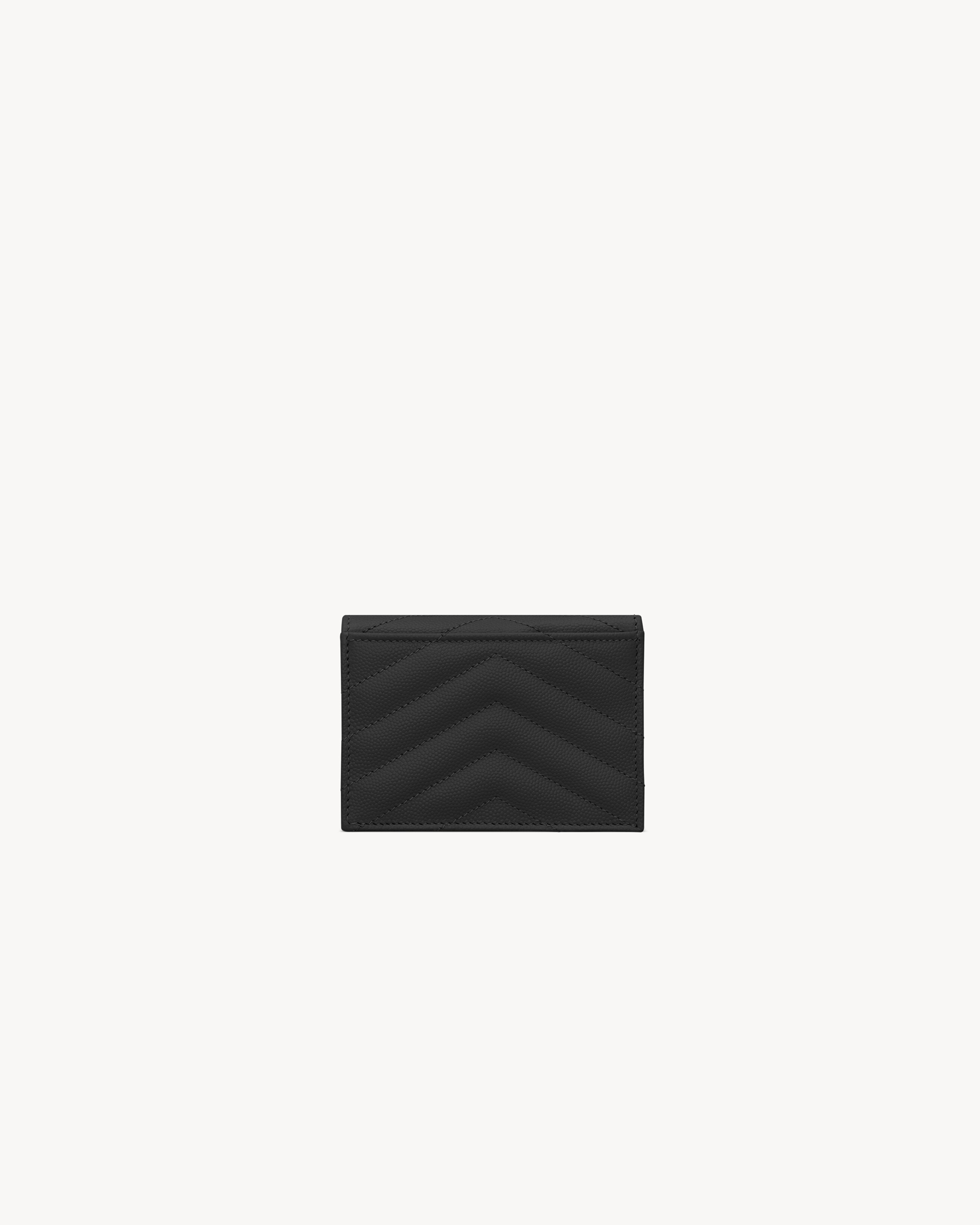 CASSANDRE MATELASSÉ FLAP CARD CASE IN GRAIN DE POUDRE LEATHER - 2
