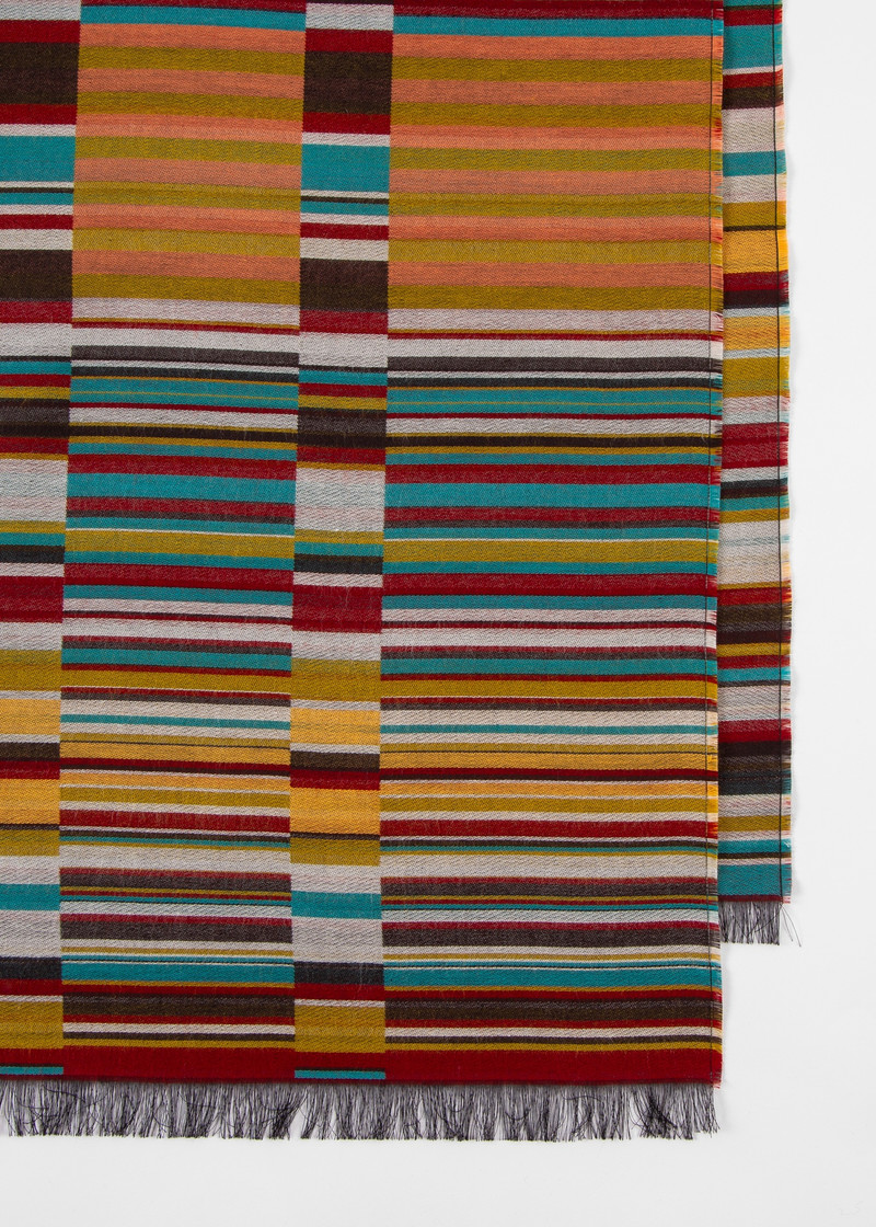 Paul Smith Jacquard Stripe Cotton-Blend Scarf outlook