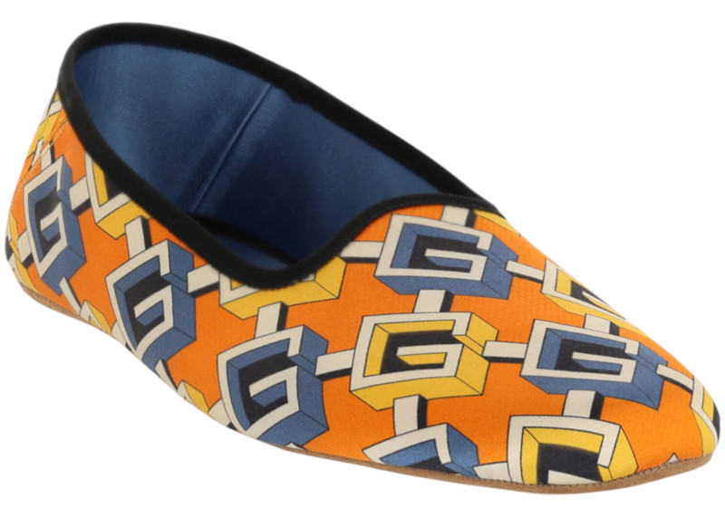 GUCCI Gucci Geometric G Print Slippers Yellow (Women's) outlook
