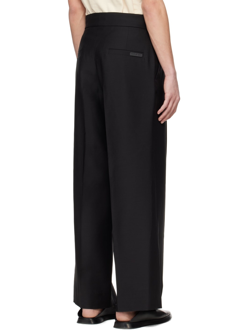 Black Wide-Leg Trousers - 3