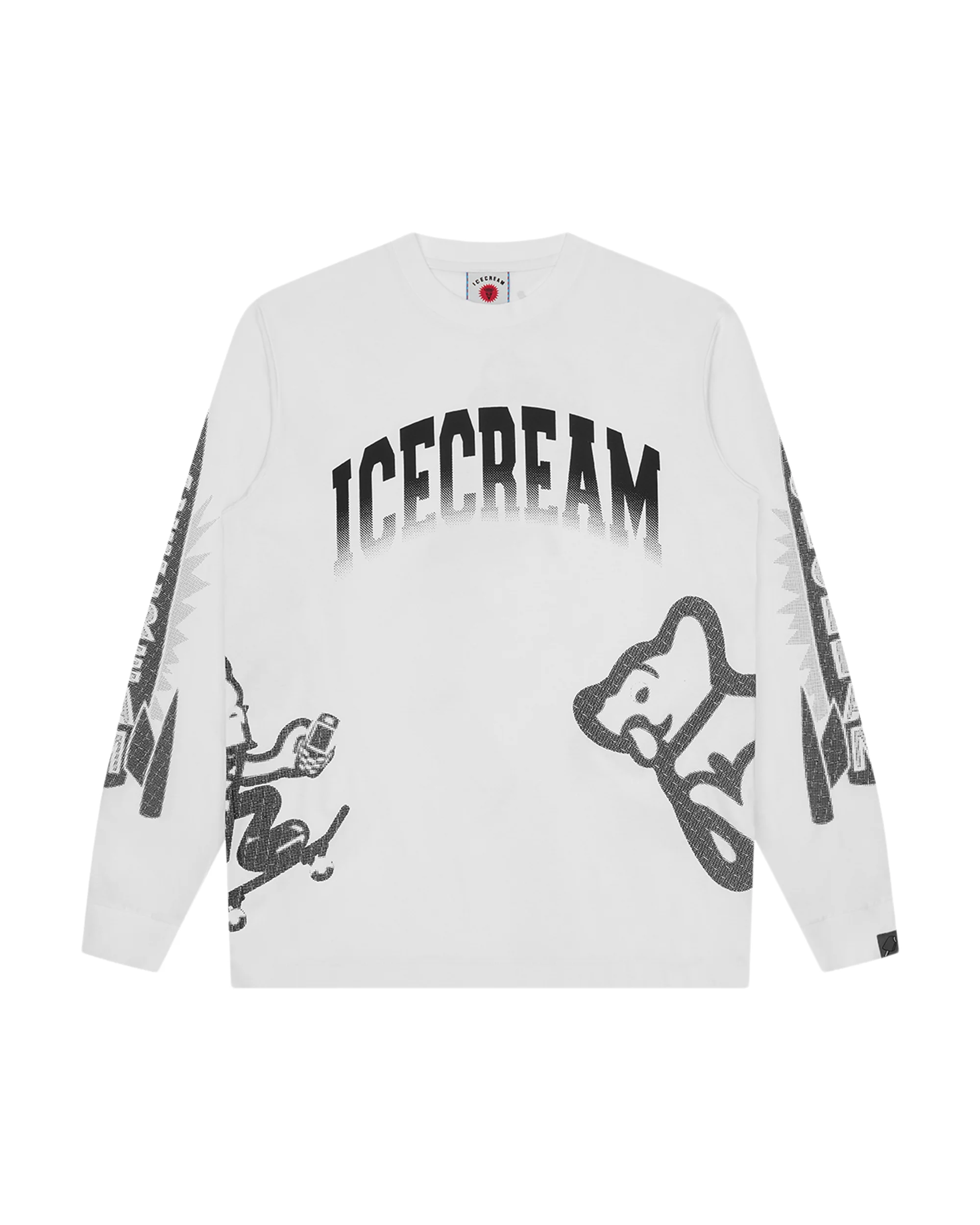 HALFTONE MULTI LOGO LS T-SHIRT - 1