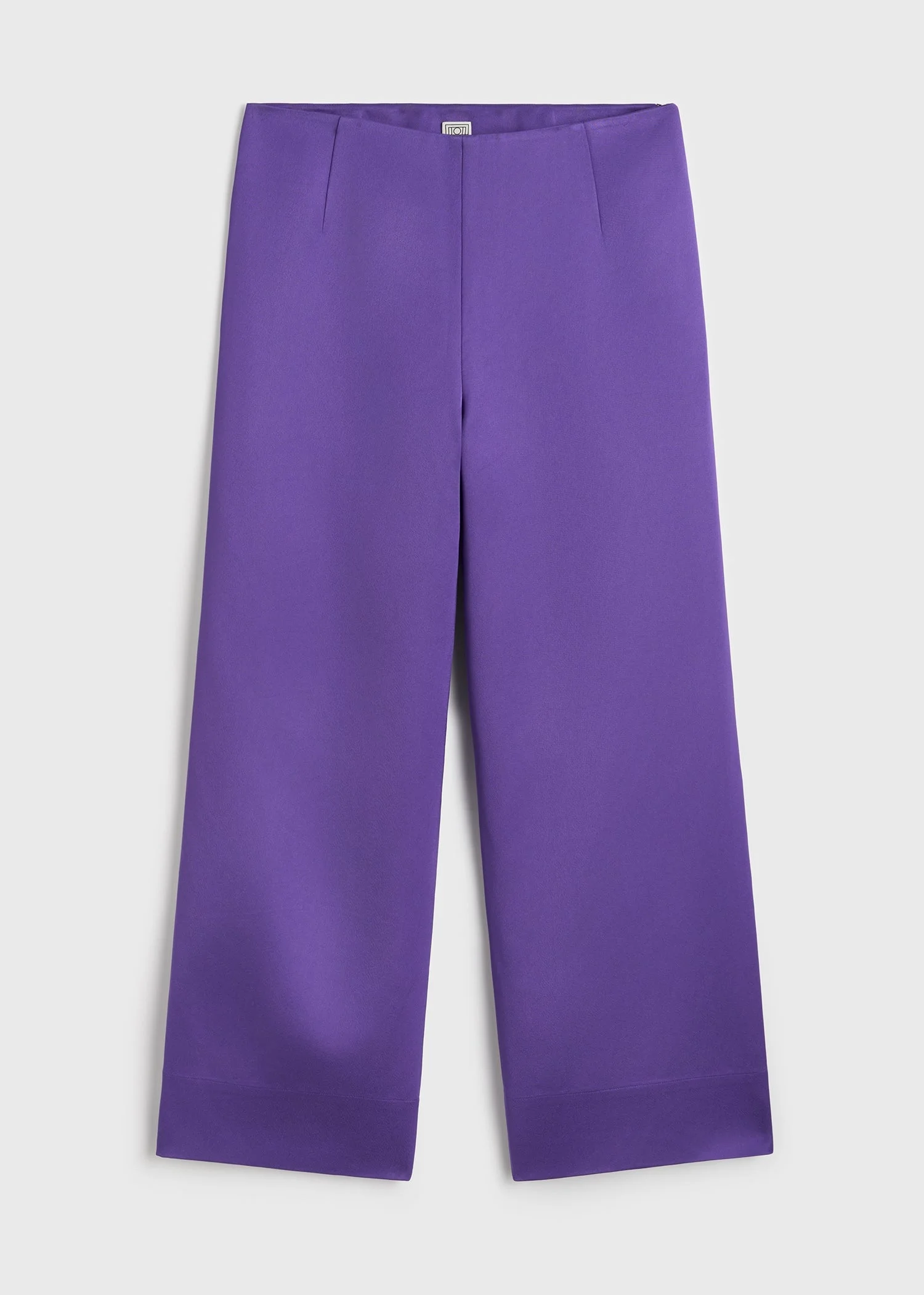 Fluid satin trousers violet - 1