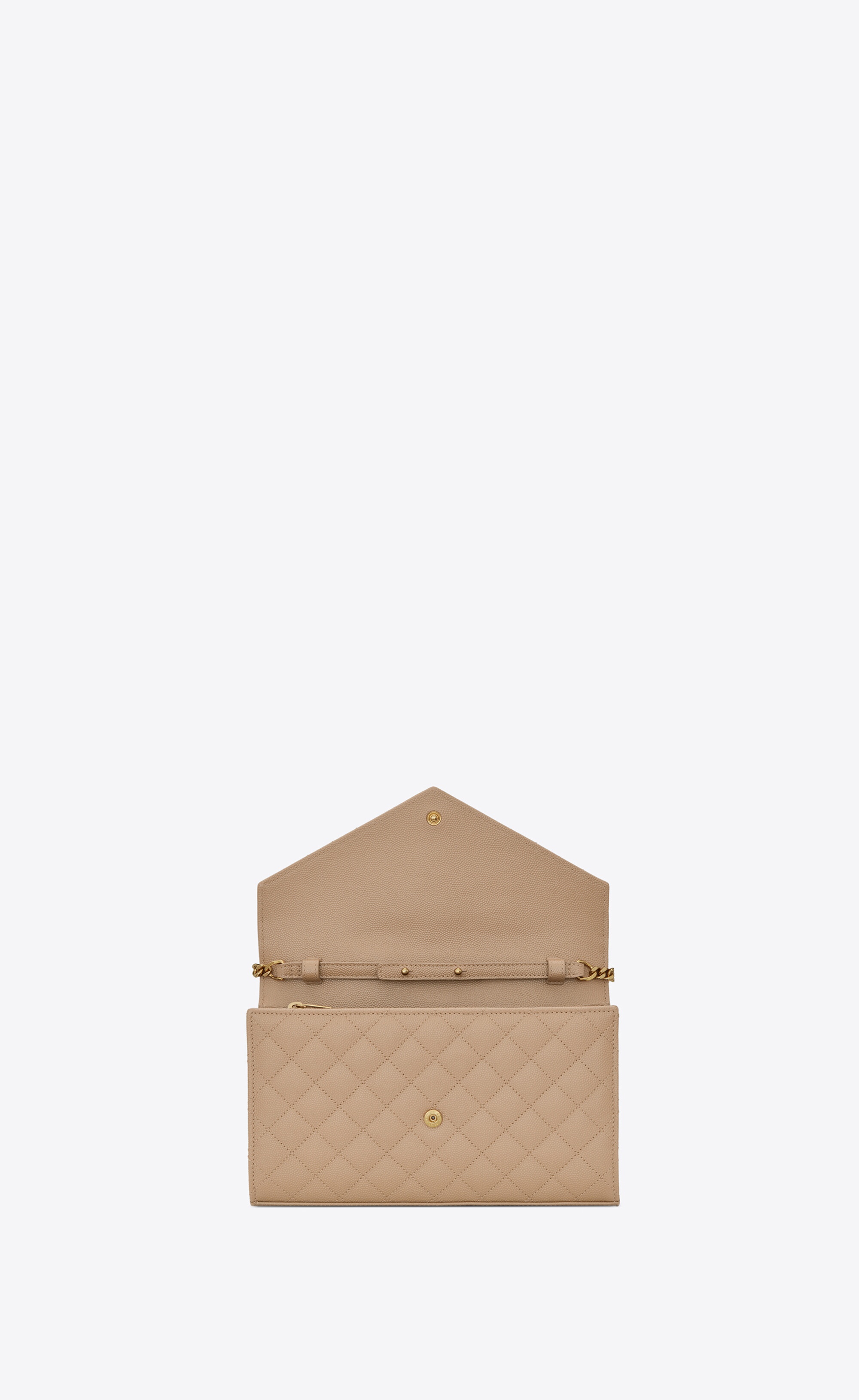 monogram chain wallet in mix matelassé grain de poudre embossed leather - 5
