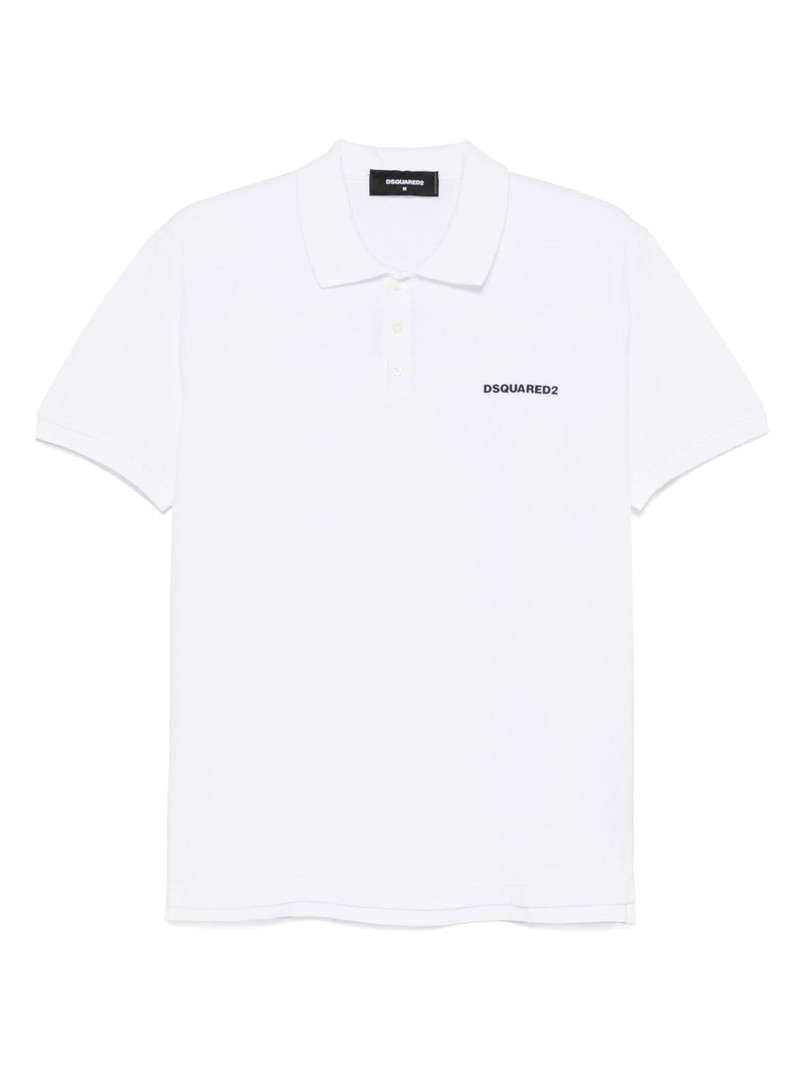 logo-embroidered polo shirt 1