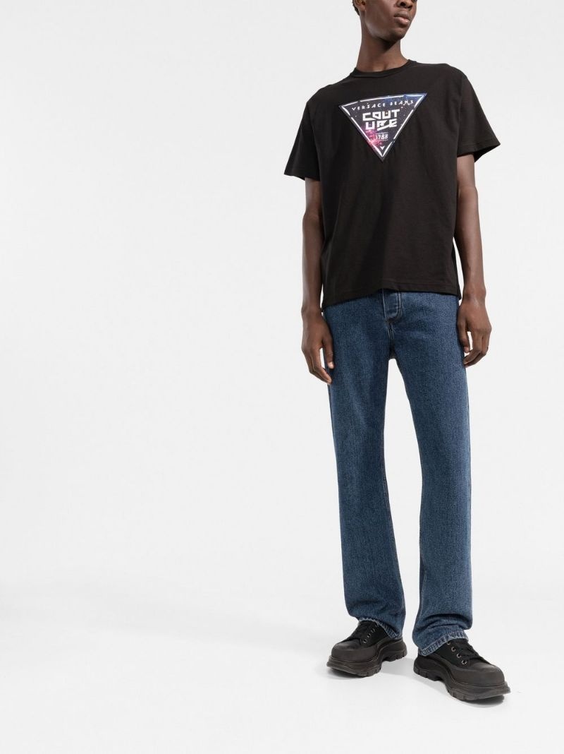 logo-patch cotton T-shirt - 2