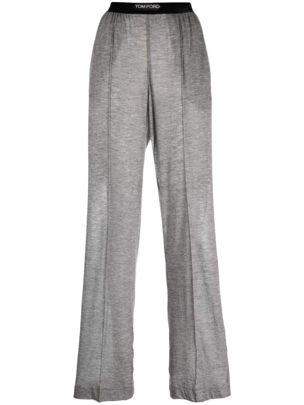 logo-waistband cashmere track pants - 1