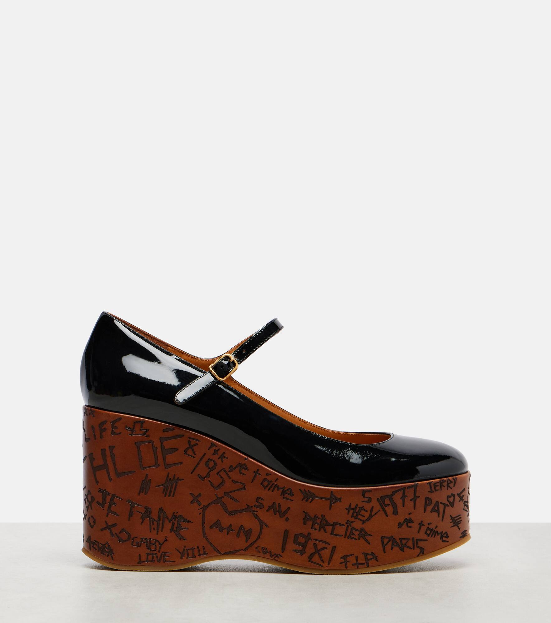 Maxime leather Mary Jane wedge pumps - 4