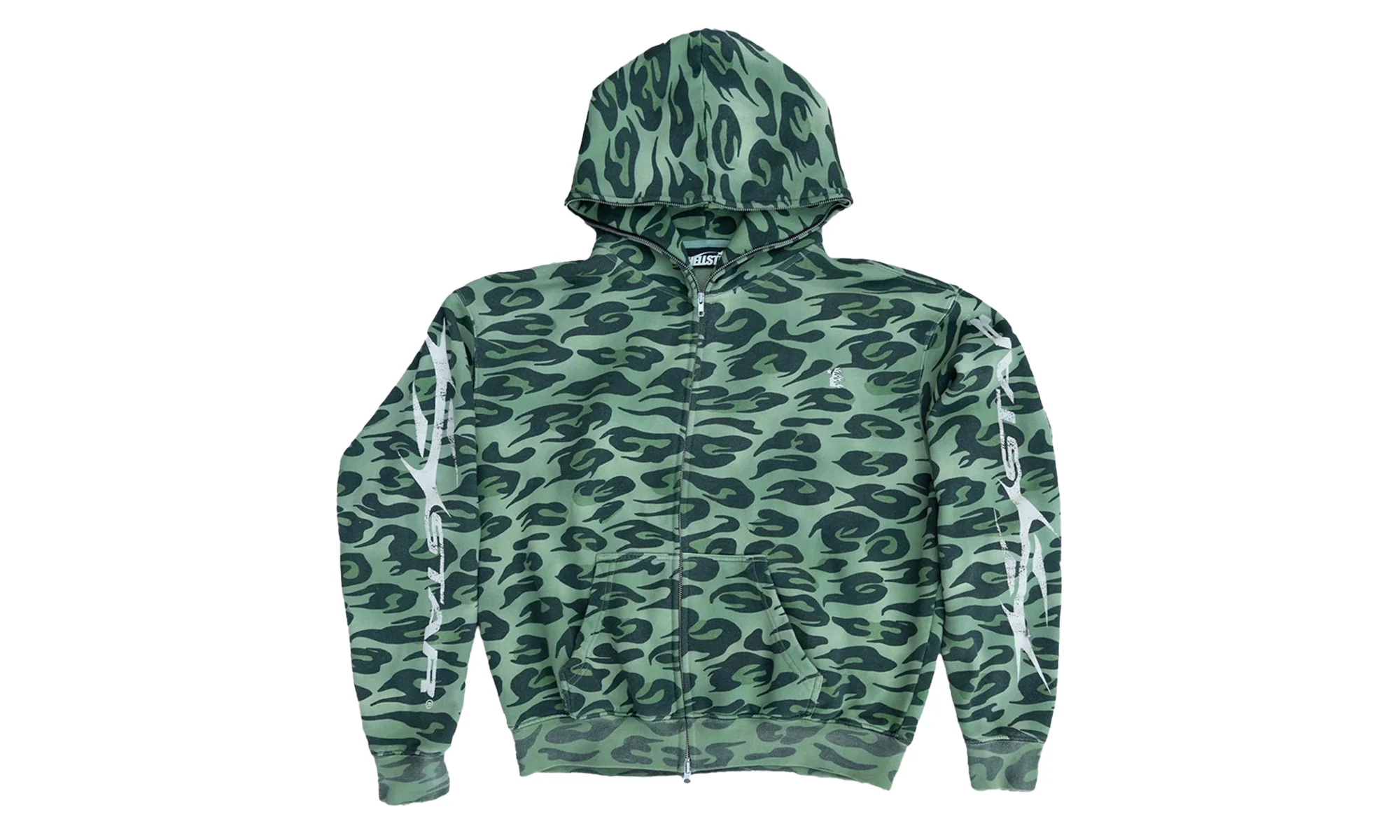 Cheetah Zip-Up Hoodie "Green" HSR070 - 1