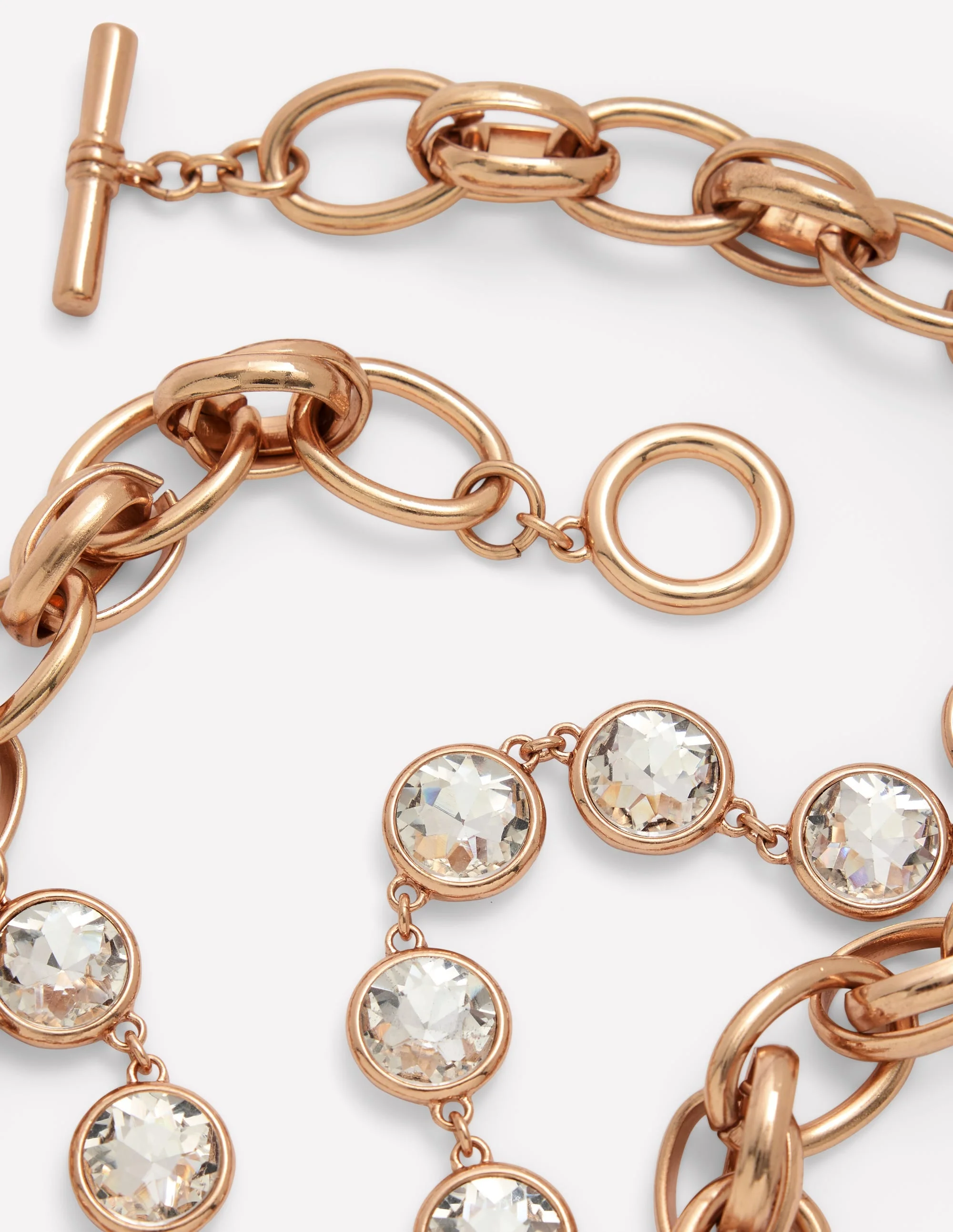 Metal Jewel Chunky Necklace-Gold - 1