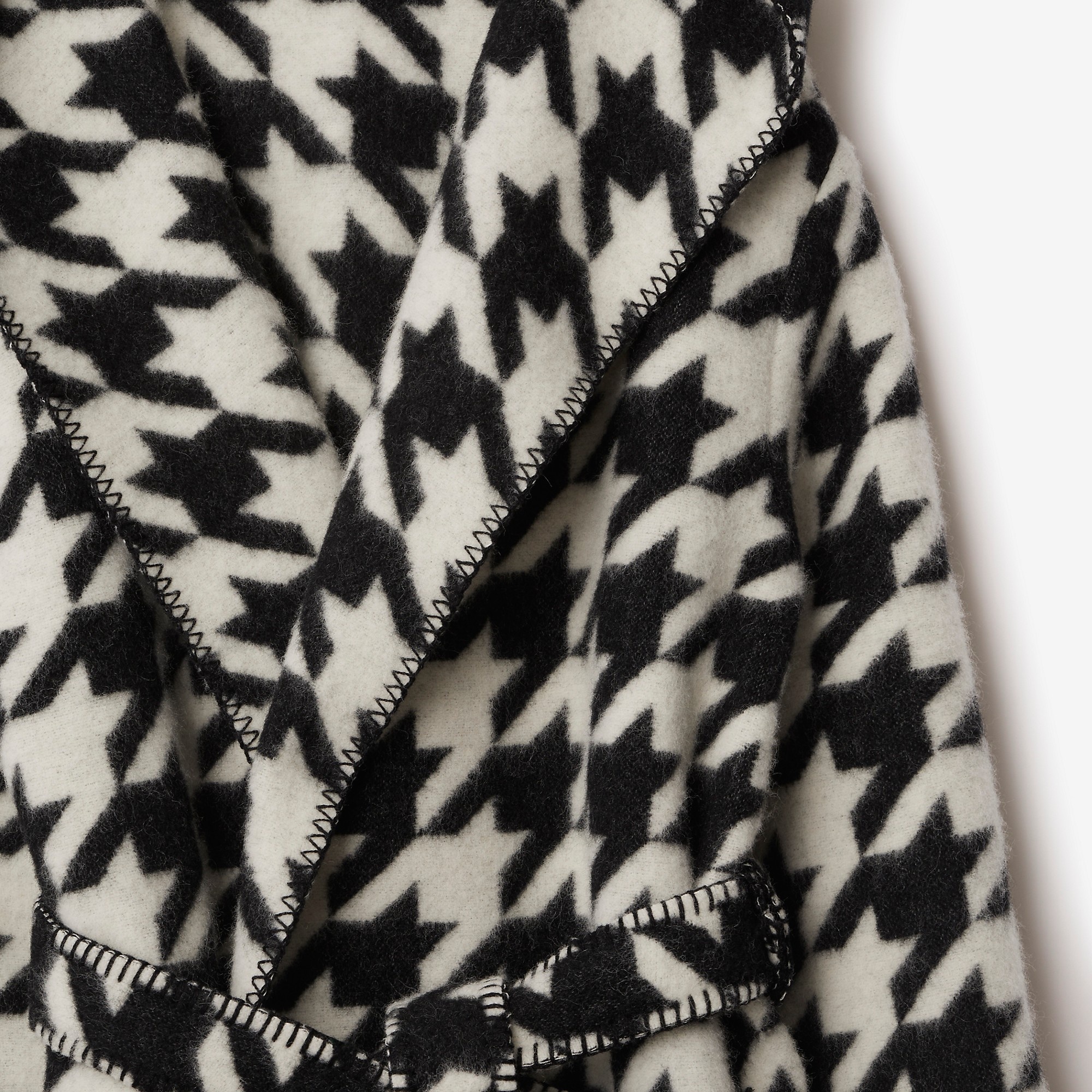 Houndstooth Wool Robe - 9