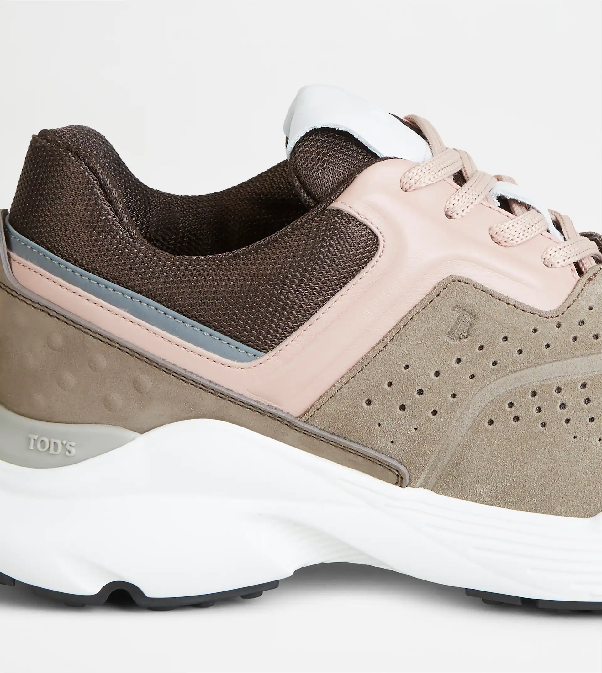 SNEAKERS IN SUEDE - BEIGE, PINK, BROWN - 6