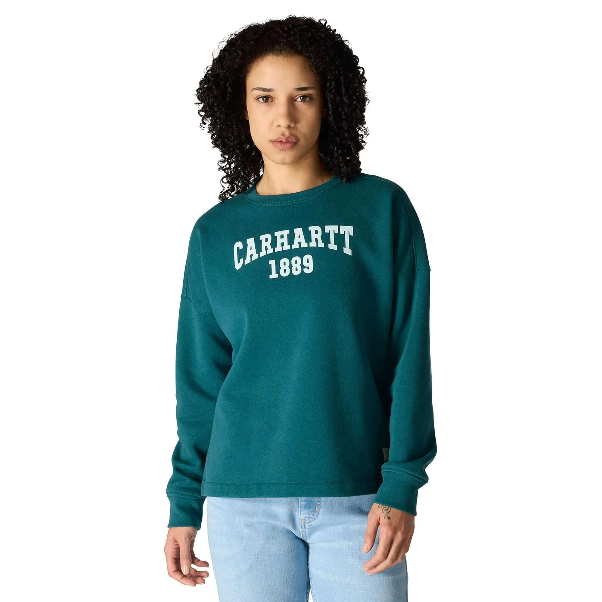 Women's Loose Fit Midweight Carhartt Graphic Sweatshirt - 1
