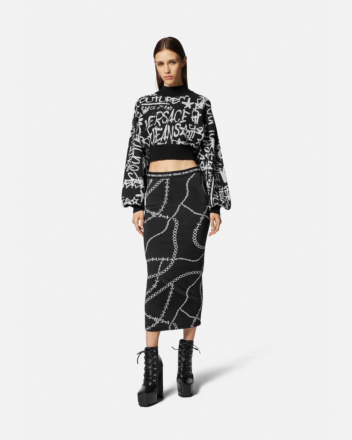 Graffiti Crop Sweater - 2