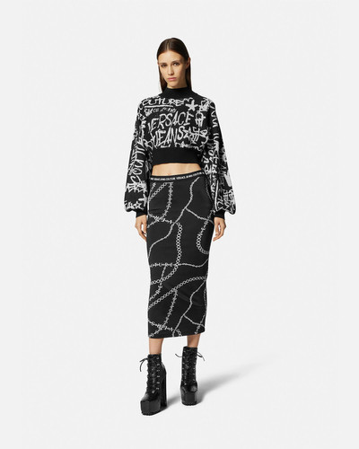 VERSACE JEANS COUTURE Graffiti Crop Sweater outlook