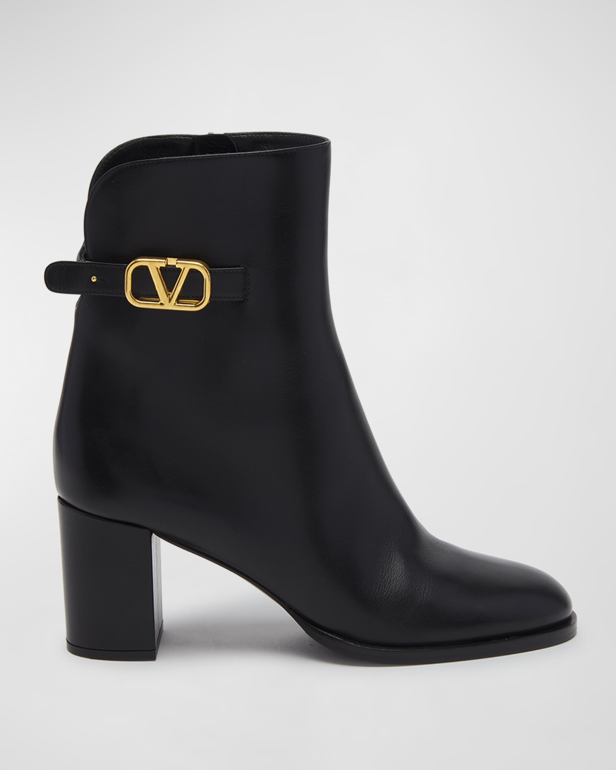 VLogo Calfskin Ankle Boots - 1