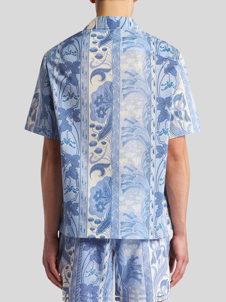 PRINTED COTTON BOWLING SHIRT - 5